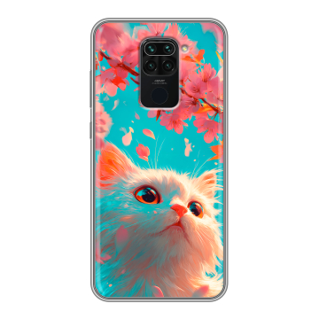 Силиконовый чехол на Xiaomi RedMi Note 9 с принтом Красивый кот