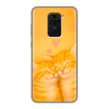 Силиконовый чехол на Xiaomi RedMi Note 9 с принтом Милые котята Силиконовый чехол на Xiaomi RedMi Note 9 с принтом Милые котята