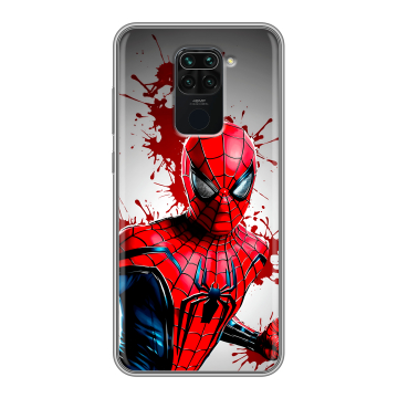 Силиконовый чехол на Xiaomi RedMi Note 9 с принтом Spiderman Человек паук