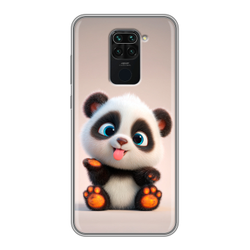 Силиконовый чехол на Xiaomi RedMi Note 9 с принтом милая панда Силиконовый чехол на Xiaomi RedMi Note 9 с принтом милая панда
