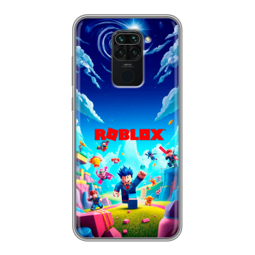 Силиконовый чехол на Xiaomi RedMi Note 9 с принтом Roblox Роблокс