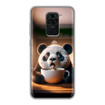 Силиконовый чехол на Xiaomi RedMi Note 9 с принтом смешная панда