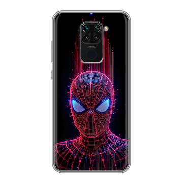 Силиконовый чехол на Xiaomi RedMi Note 9 с принтом Spiderman Человек паук Силиконовый чехол на Xiaomi RedMi Note 9 с принтом Spiderman Человек паук