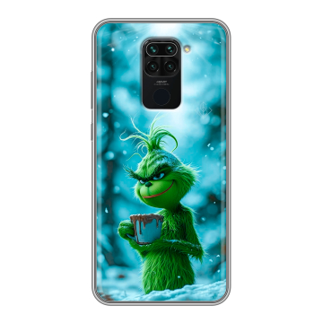 Силиконовый чехол на Xiaomi RedMi Note 9 с принтом Новый год гринч