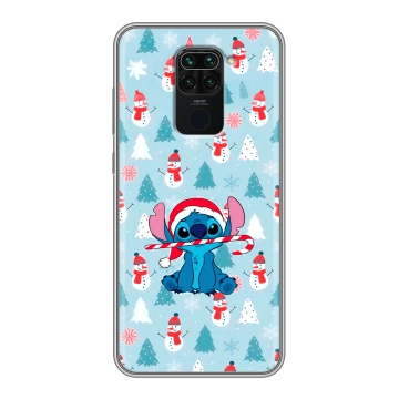 Силиконовый чехол на Xiaomi RedMi Note 9 с принтом Стич Новый год