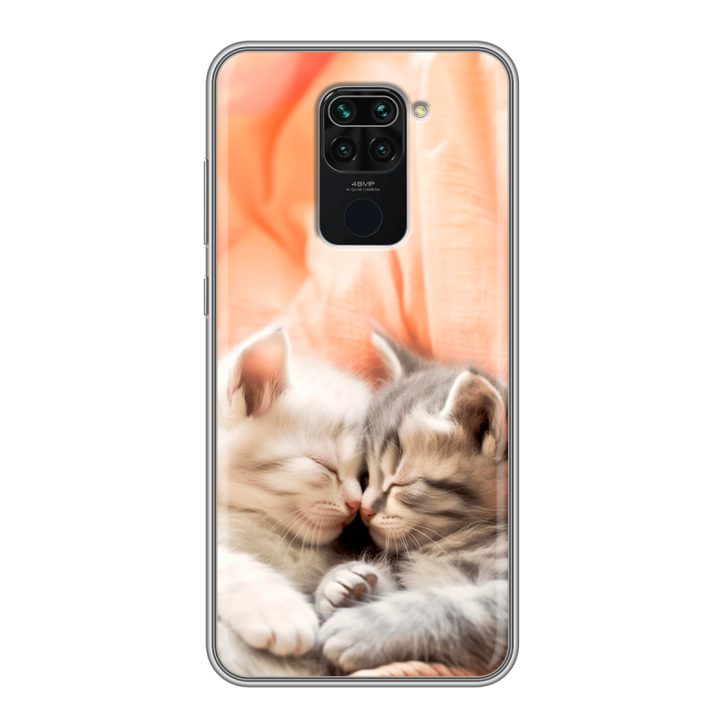 Силиконовый чехол на Xiaomi RedMi Note 9 с принтом Котята Силиконовый чехол на Xiaomi RedMi Note 9 с принтом Котята