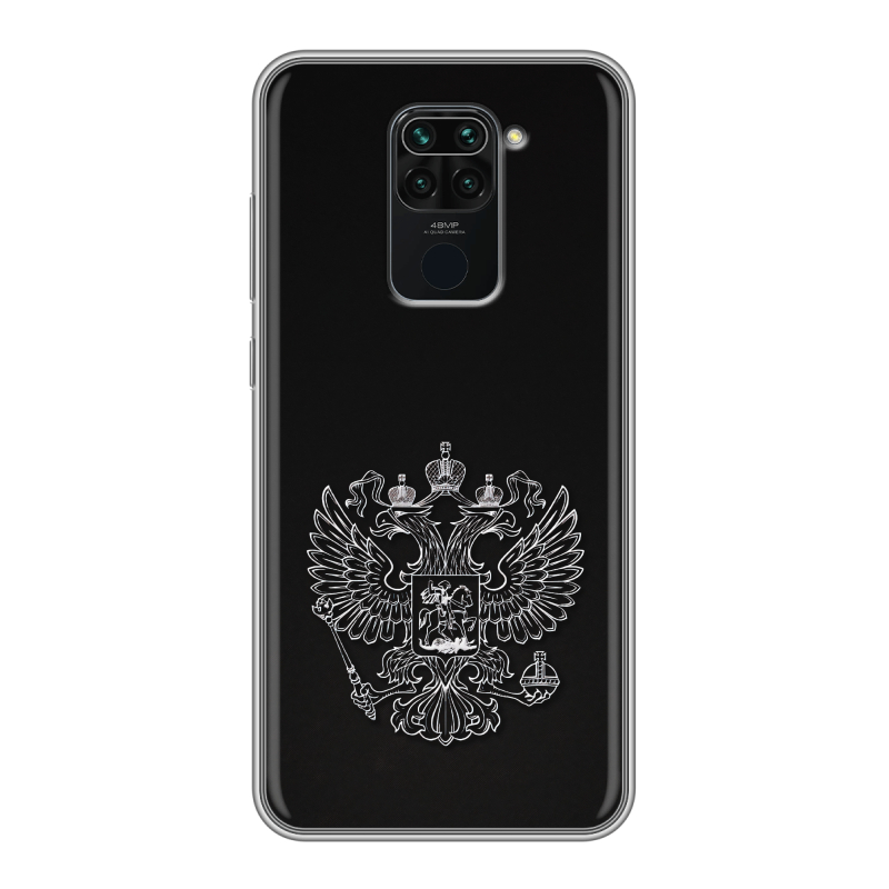 Силиконовый чехол на Xiaomi RedMi Note 9 с принтом Герб России Силиконовый чехол на Xiaomi RedMi Note 9 с принтом Герб России