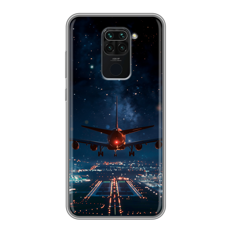Силиконовый чехол на Xiaomi RedMi Note 9 с принтом самолет Силиконовый чехол на Xiaomi RedMi Note 9 с принтом самолет