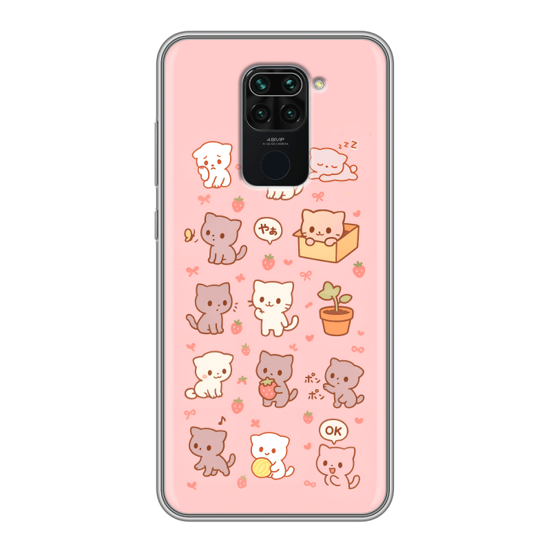 Силиконовый противоударный чехол на Xiaomi RedMi Note 9 с принтом Hello Kitty Хелоу Кити Силиконовый противоударный чехол на Xiaomi RedMi Note 9 с принтом Hello Kitty Хелоу Кити