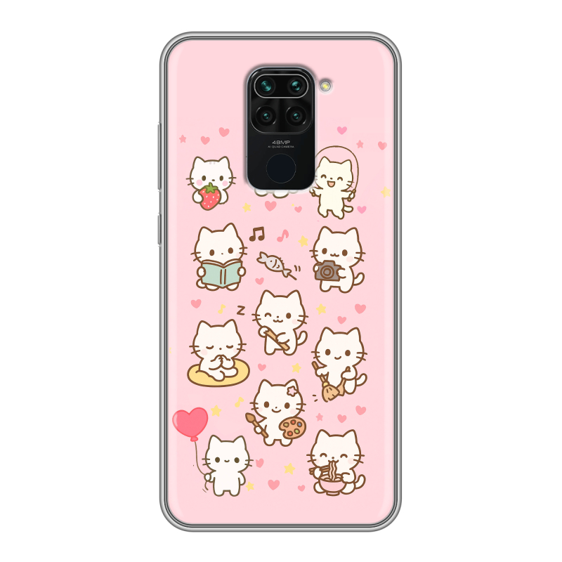 Силиконовый чехол на Xiaomi RedMi Note 9 с принтом Hello Kitty Хелоу Кити Силиконовый чехол на Xiaomi RedMi Note 9 с принтом Hello Kitty Хелоу Кити