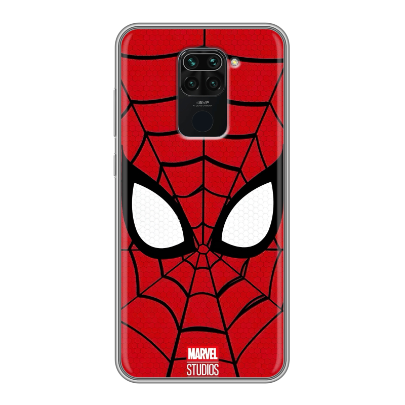 Силиконовый противоударный чехол на Xiaomi RedMi Note 9 с принтом человек паук spiderman Силиконовый противоударный чехол на Xiaomi RedMi Note 9 с принтом человек паук spiderman