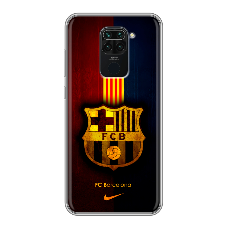 Силиконовый противоударный чехол на Xiaomi RedMi Note 9 с принтом Барселона Barcelona Силиконовый противоударный чехол на Xiaomi RedMi Note 9 с принтом Барселона Barcelona