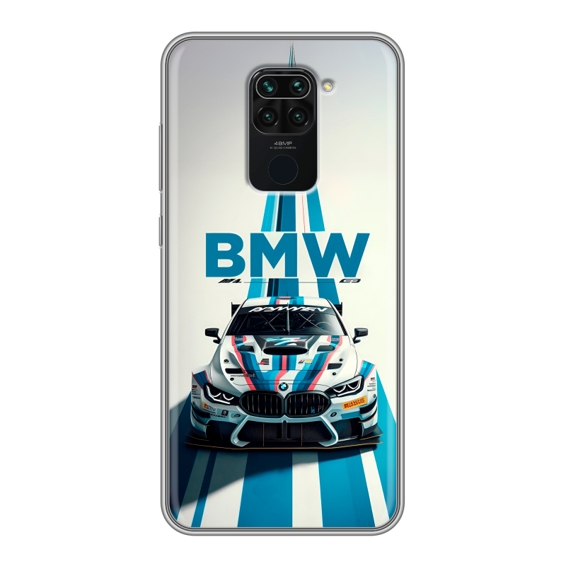 Силиконовый чехол на Xiaomi RedMi Note 9 с принтом БМВ BMW Силиконовый чехол на Xiaomi RedMi Note 9 с принтом БМВ BMW