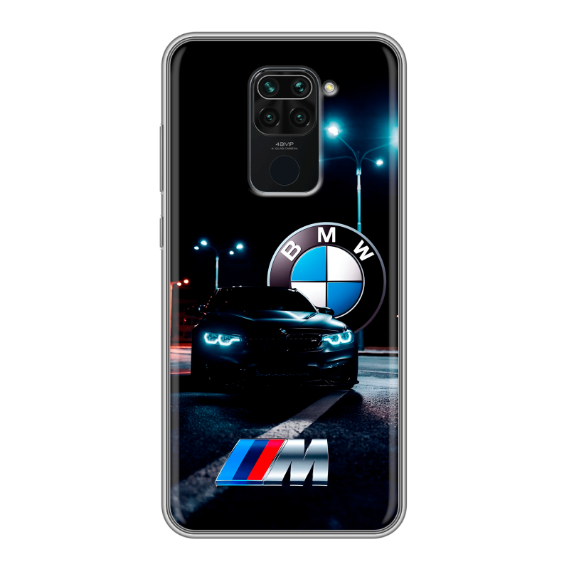 Силиконовый чехол на Xiaomi RedMi Note 9 с принтом БМВ BMW Силиконовый чехол на Xiaomi RedMi Note 9 с принтом БМВ BMW