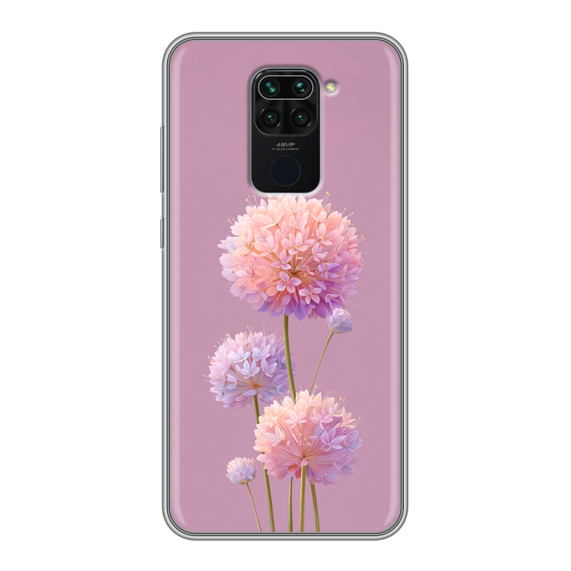 Силиконовый чехол на Xiaomi RedMi Note 9 с принтом Цветы Силиконовый чехол на Xiaomi RedMi Note 9 с принтом Цветы