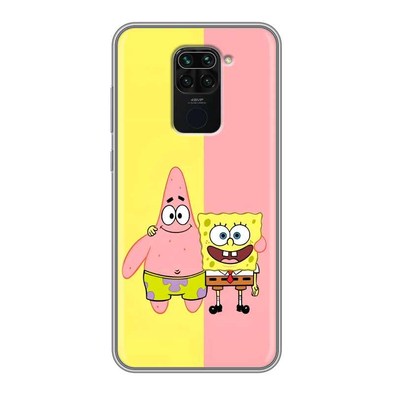 Силиконовый чехол на Xiaomi RedMi Note 9 с принтом Спанч боб Спанчбоб Силиконовый чехол на Xiaomi RedMi Note 9 с принтом Спанч боб Спанчбоб
