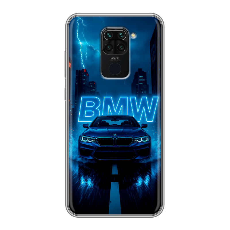 Силиконовый чехол на Xiaomi RedMi Note 9 с принтом BMW БМВ Силиконовый чехол на Xiaomi RedMi Note 9 с принтом BMW БМВ