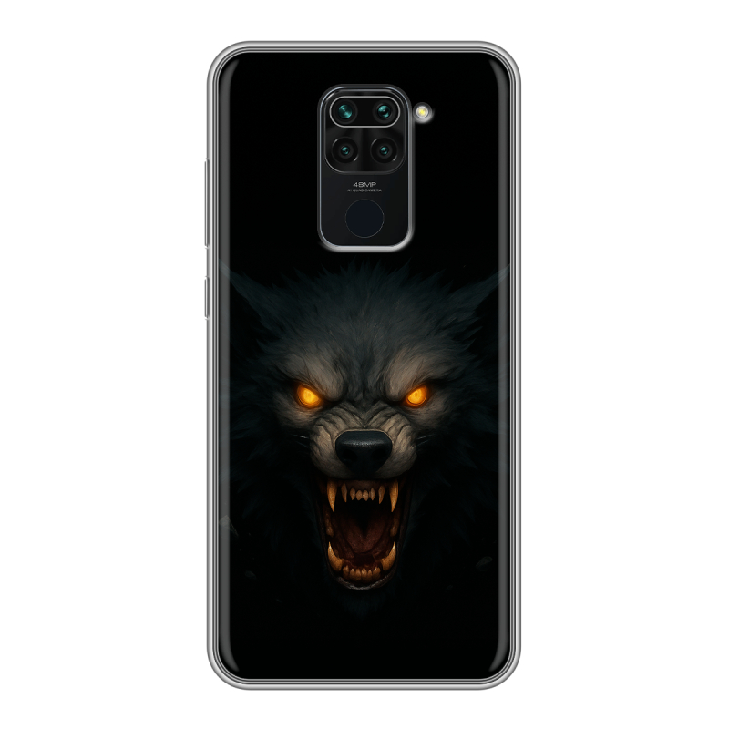 Силиконовый чехол на Xiaomi RedMi Note 9 с принтом Волк Силиконовый чехол на Xiaomi RedMi Note 9 с принтом Волк