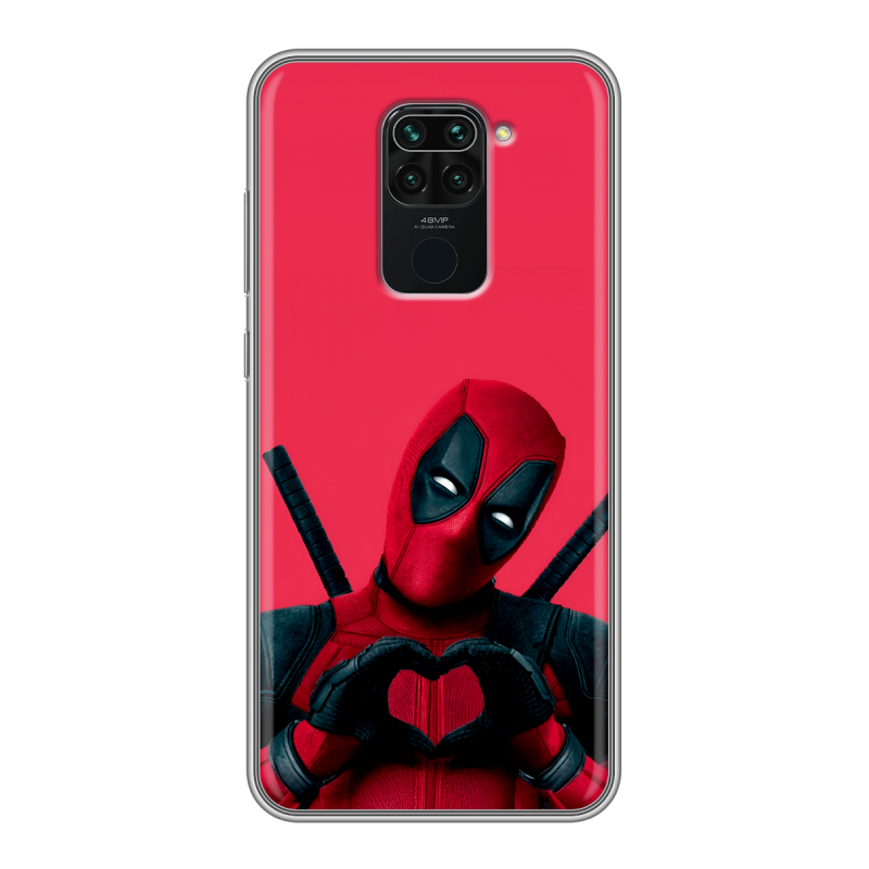 Силиконовый чехол на Xiaomi RedMi Note 9 с принтом Дедпул Deadpool Силиконовый чехол на Xiaomi RedMi Note 9 с принтом Дедпул Deadpool