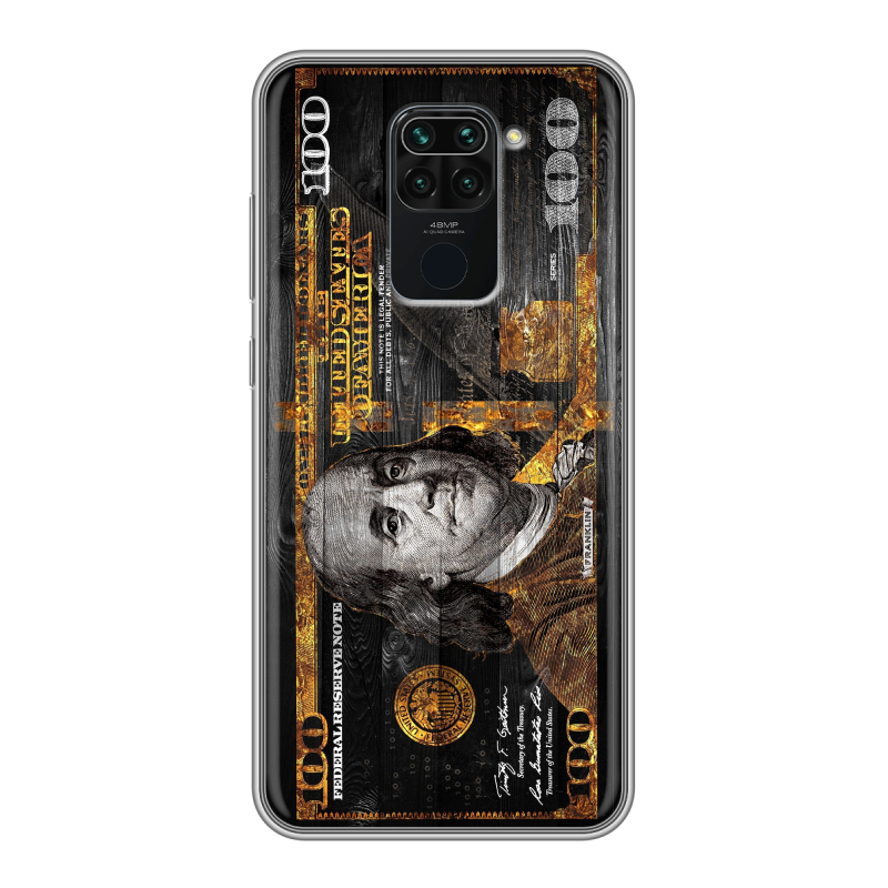 Силиконовый чехол на Xiaomi RedMi Note 9 с принтом Доллар деньги Силиконовый чехол на Xiaomi RedMi Note 9 с принтом Доллар деньги