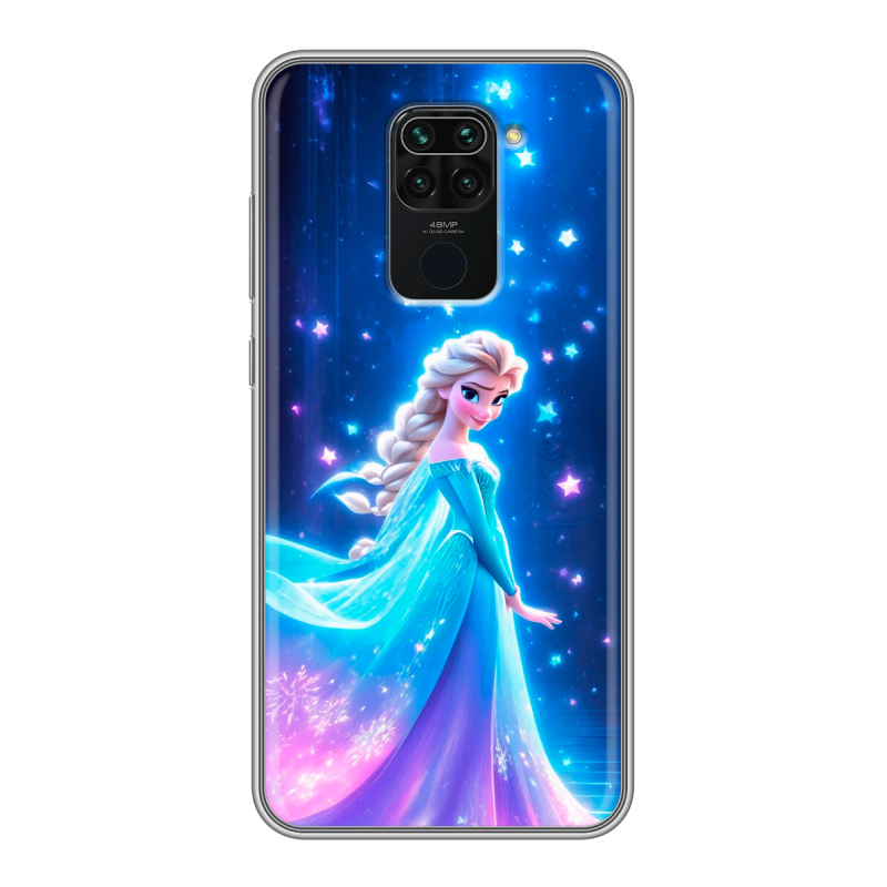 Силиконовый чехол на Xiaomi RedMi Note 9 с принтом Холодное сердце Frozen Силиконовый чехол на Xiaomi RedMi Note 9 с принтом Холодное сердце Frozen