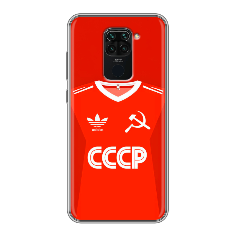 Силиконовый чехол на Xiaomi RedMi Note 9 с принтом Флаг Герб СССР Силиконовый чехол на Xiaomi RedMi Note 9 с принтом Флаг Герб СССР