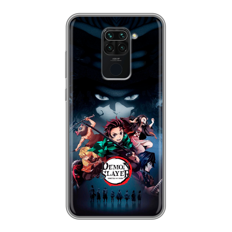 Силиконовый противоударный чехол на Xiaomi RedMi Note 9 с принтом Demon Slayer Клинок рассекающий демонов Силиконовый противоударный чехол на Xiaomi RedMi Note 9 с принтом Demon Slayer Клинок рассекающий демонов