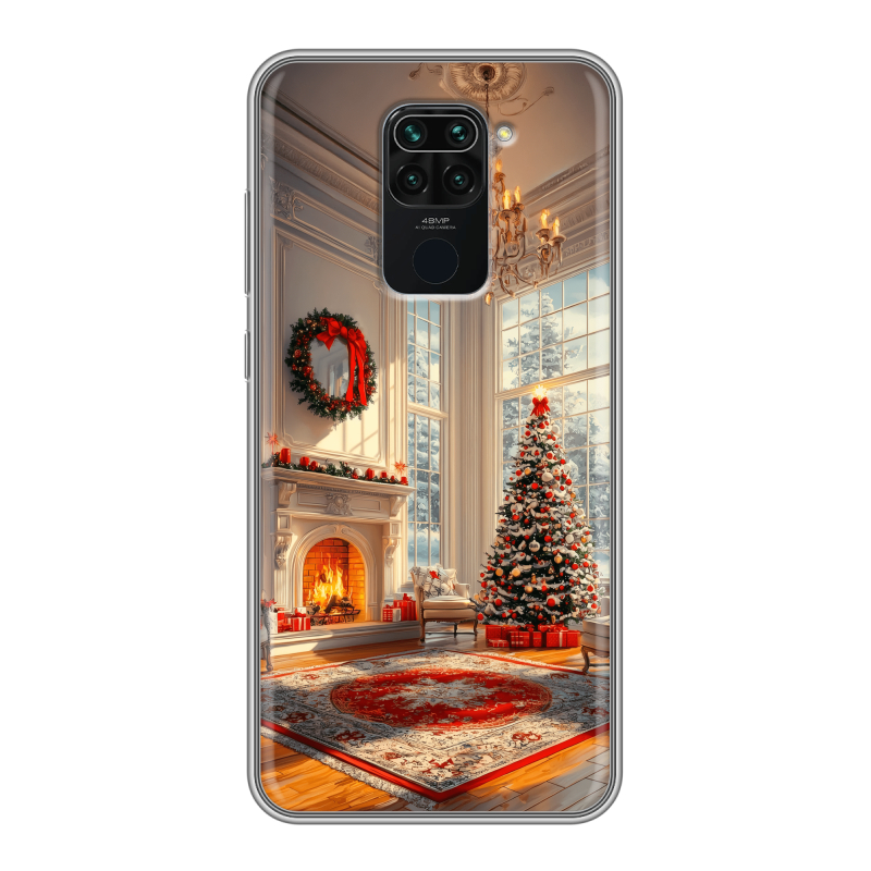 Силиконовый чехол на Xiaomi RedMi Note 9 с принтом Новый год Силиконовый чехол на Xiaomi RedMi Note 9 с принтом Новый год