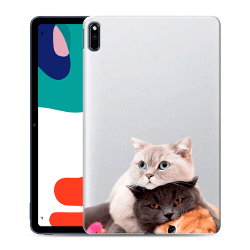 Силиконовый чехол на планшета Huawei MatePad с принтом Кошки Силиконовый чехол на планшета Huawei MatePad с принтом Кошки