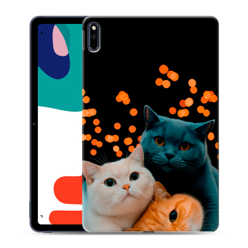 Силиконовый чехол на планшета Huawei MatePad с принтом Кошки Силиконовый чехол на планшета Huawei MatePad с принтом Кошки