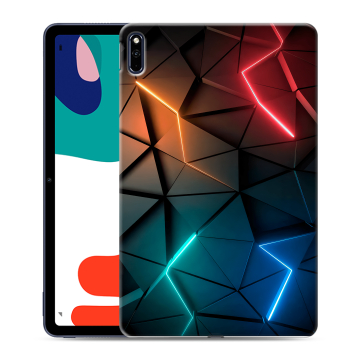 Силиконовый чехол на планшета Huawei MatePad с принтом Абстракция неон Силиконовый чехол на планшета Huawei MatePad с принтом Абстракция неон