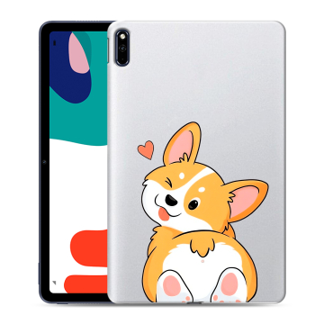 Силиконовый чехол на Huawei MatePad с принтом Корги