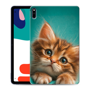 Силиконовый чехол на Huawei MatePad с принтом котенок Силиконовый чехол на Huawei MatePad с принтом котенок