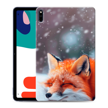 Силиконовый чехол на Huawei MatePad с принтом лиса Силиконовый чехол на Huawei MatePad с принтом лиса