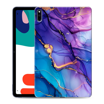 Силиконовый чехол на Huawei MatePad с принтом синий мрамор Силиконовый чехол на Huawei MatePad с принтом синий мрамор