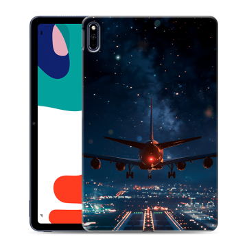 Силиконовый чехол на Huawei MatePad с принтом самолет Силиконовый чехол на Huawei MatePad с принтом самолет