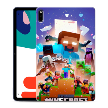 Силиконовый чехол на Huawei MatePad с принтом Майнкрафт Minecraft Силиконовый чехол на Huawei MatePad с принтом Майнкрафт Minecraft