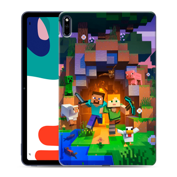 Силиконовый чехол на Huawei MatePad с принтом Майнкрафт Minecraft Силиконовый чехол на Huawei MatePad с принтом Майнкрафт Minecraft