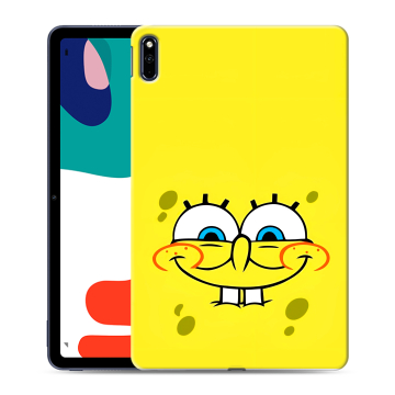 Силиконовый чехол на Huawei MatePad с принтом спанчбоб спанч боб