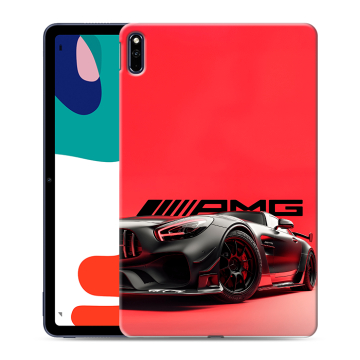 Силиконовый чехол на Huawei MatePad с принтом Мерседес Mercedes AMG