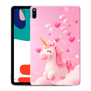 Силиконовый чехол на Huawei MatePad с принтом Единорог Силиконовый чехол на Huawei MatePad с принтом Единорог