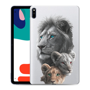 Силиконовый чехол на Huawei MatePad с принтом Львы