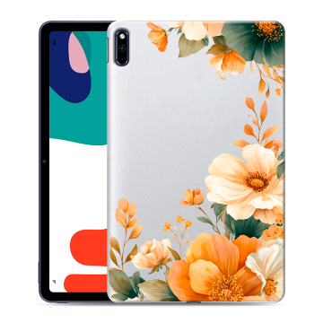 Силиконовый чехол на Huawei MatePad с принтом Цветы принт