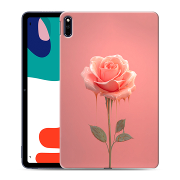 Силиконовый чехол на Huawei MatePad с принтом Розовая роза