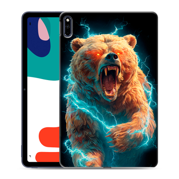 Силиконовый чехол на Huawei MatePad с принтом Медведь