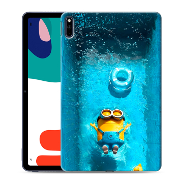 Силиконовый чехол на Huawei MatePad с принтом Миньоны Силиконовый чехол на Huawei MatePad с принтом Миньоны
