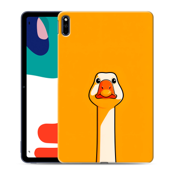 Силиконовый чехол на Huawei MatePad с принтом Смешная утка Силиконовый чехол на Huawei MatePad с принтом Смешная утка