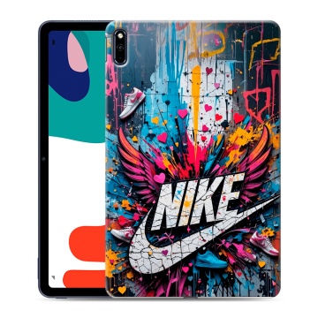Силиконовый чехол на Huawei MatePad с принтом Nike Найк Силиконовый чехол на Huawei MatePad с принтом Nike Найк