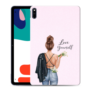 Силиконовый чехол на Huawei MatePad с принтом женский