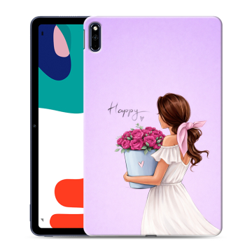Силиконовый чехол на Huawei MatePad с принтом женский